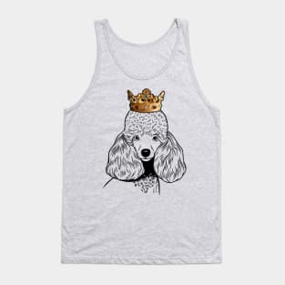 Miniature Poodle Dog King Queen Wearing Crown Tank Top